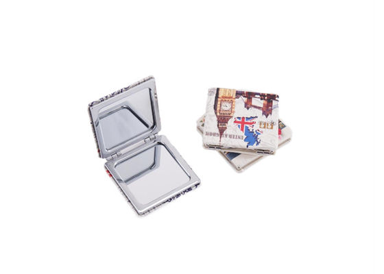 Good price Square Double Cosmetic Pocket Mirror Mini ABS Souvenir Gift Printing Logo online