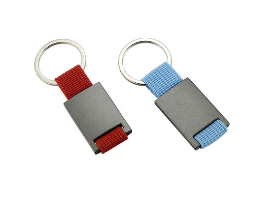 Good price Rectangle Metal Keychain Holder Laser Engraving Canvas Souvenir Gift online