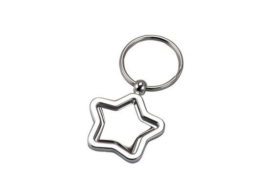 Good price Souvenir Gift Cute Metal Keychain Iron Star Keychain Bulk Rotatable Iron online