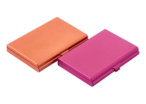 Good price Aluminum Name Card Holder Rectangle Mirror Customized Card Case online