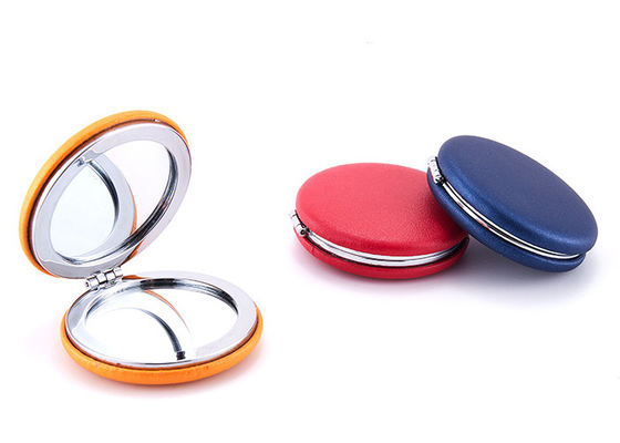 Good price Foldable PU ABS Cosmetic Compact Mirror Macaroon Pocket Makeup Mirror online