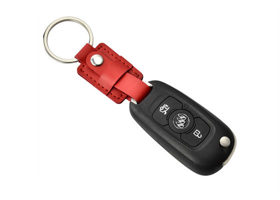 Good price Zinc Alloy Frame Car Key Ring Holder Braided PU Genuine Leather Key Holder online