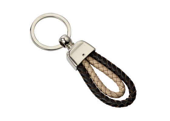 Good price Weave Knitting Handmade Car Key Holder PU Braided Rope Leather Key Chains online