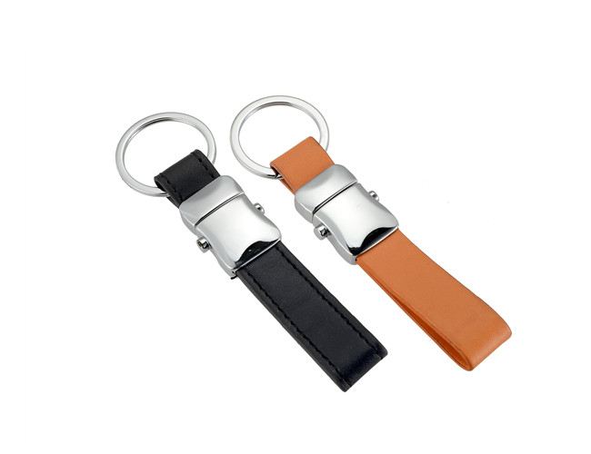 Removable Colorful Mini Key Holder 9mm Personalised Leather Keyring
